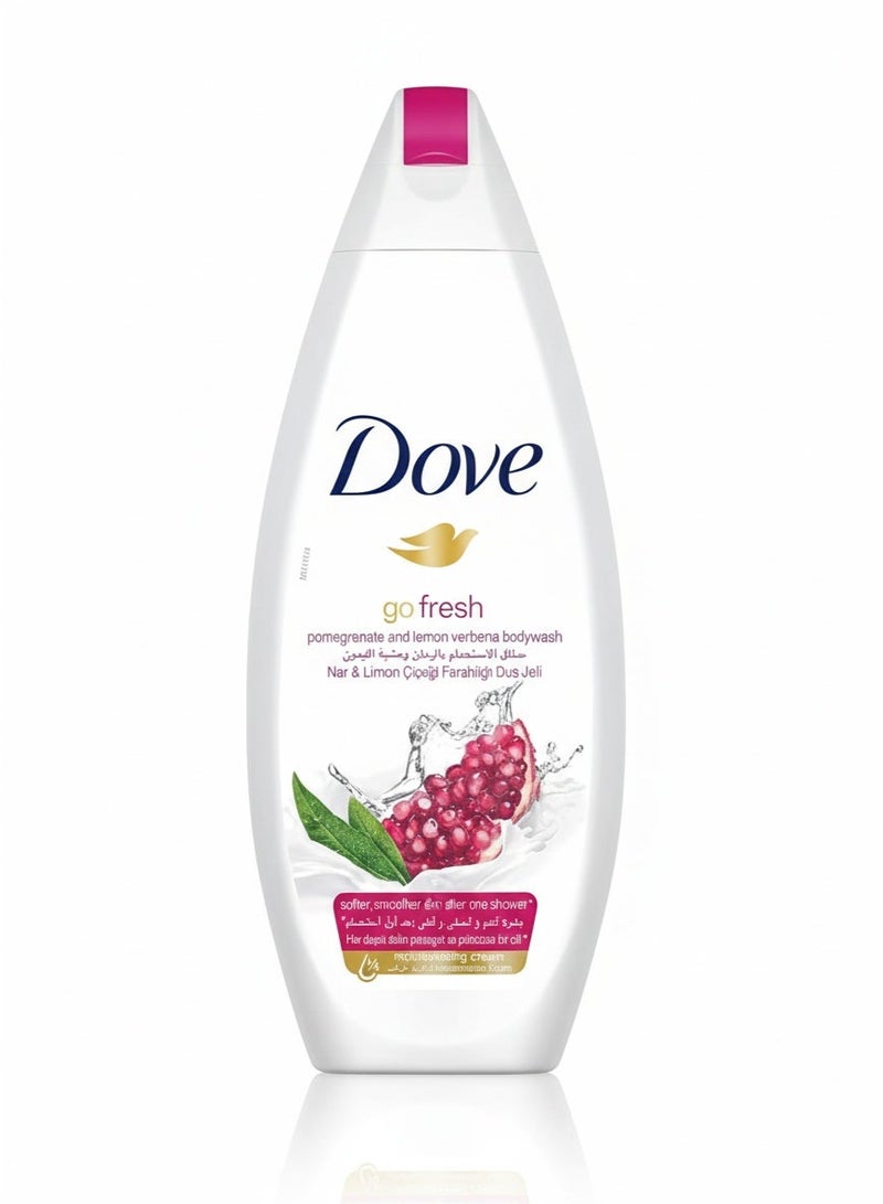 دوف سائل استحمام دوف "جو فريش" بالرمان وليمون فيربينا (200 مل) - انتعاش وحيوية لنعومة فائقة - Image 1